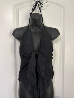 Ramy Brook Nilli One Piece Swimsuit Size L Color Black New